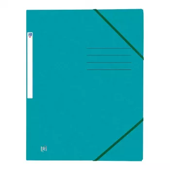 Oxford TOP FILE+ mapa za dokumente s kutnom gumicom A4 3 preklopa aqua 400116326