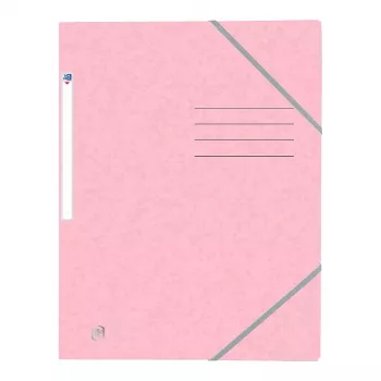 Oxford TOP FILE+ mapa s gumicom A4 3 preklopa pastelno ružičasta 400116353