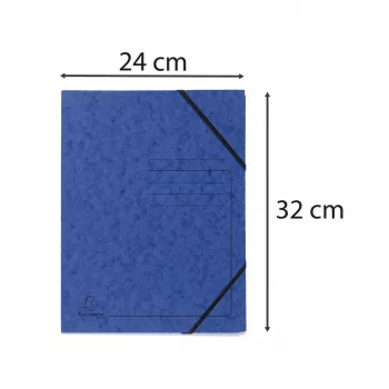 Exacompta Colorspan mapa s gumenom trakom A4 plava 355 g/m²