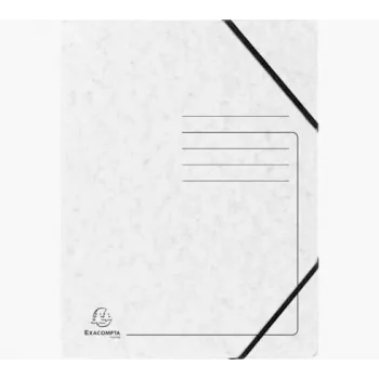Exacompta mapa s gumenom trakom A4 bijela Colorspan 355g/m² bez preklopa