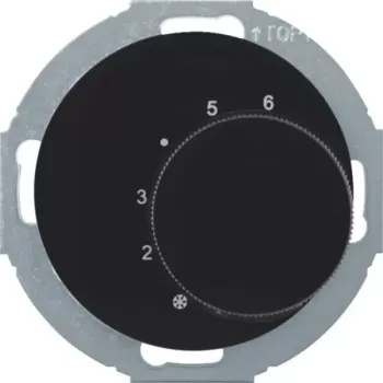 Hager WLN5026BG regulator temperature s izmjeničnim kontaktom i serijskim prekidačem R.classic crni