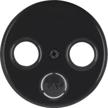 Hager WLF1068BG središnja ploča za antensku utičnicu 2- i 3-rupe R.Classic crna