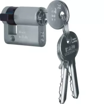 Hager WDA7172 profilni polucilindar pribor, 30/10 mm, niklani mesing, 2 ključa