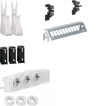 Hager multimedijski set UM00M2 s 3 utičnice 12-portni patch panel bez RJ45