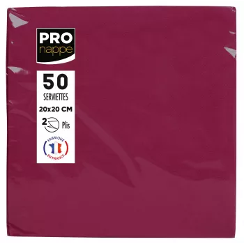 PROnappe papirnate salvete bordo 2-slojne 20,0 x 20,0 cm 50 komada