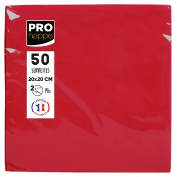 PROnappe crvene 2-slojne papirnate salvete 20 x 20 cm 50 komada