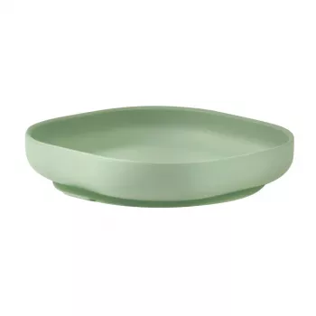 Beaba silikonski tanjur s usisnom bazom Sage Green