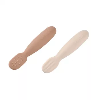 Beaba set od 2 silikonske prve žličice i grickalice Praline/Clay