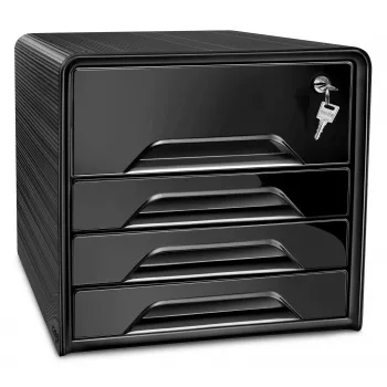 CEP Office Solution Smoove Secure kutija s ladicama crna DIN A4 4 ladice