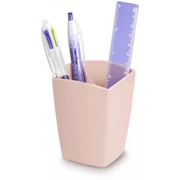 CEP Office Solution Mineral držač olovaka 2 pretinca powder pink pravokutni polistiren 74 x 74 x 95 mm