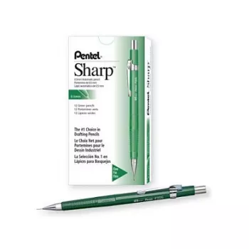 Pentel P205-D Mechanical Pencil - Green - 0.5 mm - 12 Pack