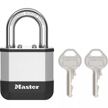 Master Lock Elite 45mm laminirani lokot s 25mm ušicom, cilindar s 5 iglica, srebrno/siva
