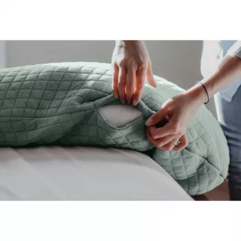 Beaba Big Flopsy jastuk za dojenje i trudnoću Fleur de Coton Sage Green