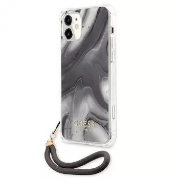 Guess GUHCP12SKSMAGR iPhone 12 Mini 5,4 inch siva tvrda maska Marble Collection