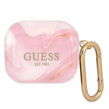 Guess GUA3UNMP AirPods 3 maska ružičasta Marble Collection