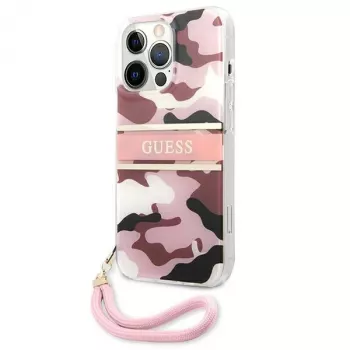 Guess Camo Strap Collection tvrda maska za Apple iPhone 13 Pro / iPhone 13, ružičasta