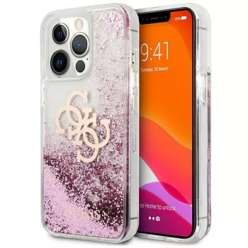 Guess GUHCP13XLG4GPI tvrda futrola za Apple iPhone 13 Pro Max 6,7 inch ružičasta Liquid Glitter 4G Big