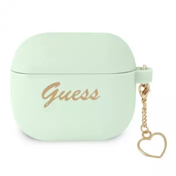 Guess GUA3LSCHSN AirPods 3 futrola zelena silikonska Charm Heart Collection