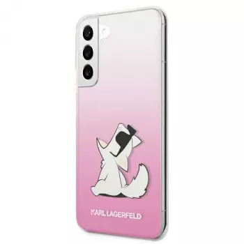 Karl Lagerfeld KLHCS22MCFNRCPI tvrda futrola za Samsung Galaxy S22+ / S906 - ružičasta Choupette Eat