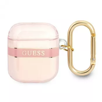 Guess GUA2HHTSP Strap Collection zaštitna futrola za Apple AirPods 1/2 – ružičasta