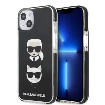 Karl Lagerfeld KLHCP13MTPE2TK tvrda futrola za iPhone 13/14/15 6,1 inch crna Karl & Choupette Head