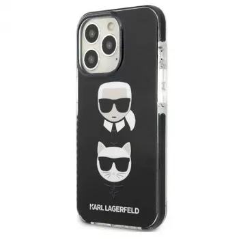 Karl Lagerfeld KLHCP13LTPE2TK iPhone 13 Pro / 13 6,1 inch tvrda futrola crna Karl & Choupette Head