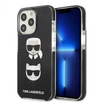Karl Lagerfeld KLHCP13XTPE2TK tvrda futrola za Apple iPhone 13 Pro Max 6,7 inch crna Karl & Choupette Head
