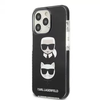 Karl Lagerfeld KLHCP13XTPE2TK tvrda futrola za Apple iPhone 13 Pro Max 6,7 inch crna Karl & Choupette Head