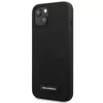 Karl Lagerfeld silikonska stražnja futrola s pločicom za Apple iPhone 13 mini 5,4 inch crna
