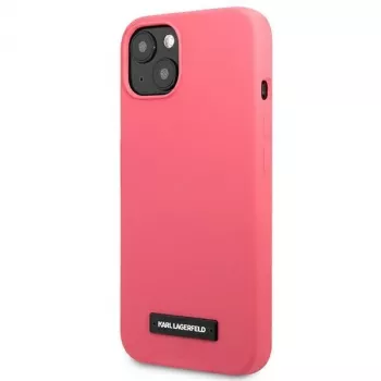 Karl Lagerfeld KLHCP13MSLMP1PI silikonska futrola s pločicom za iPhone 13/14/15 6,1 inch fuksija