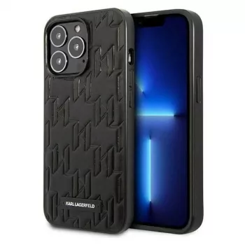 Karl Lagerfeld KLHCP13LMNMP1K tvrda futrola za iPhone 13 Pro / 13 6,1 inch crna Monogram Plaque