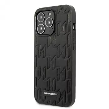 Karl Lagerfeld KLHCP13LMNMP1K tvrda futrola za iPhone 13 Pro / 13 6,1 inch crna Monogram Plaque
