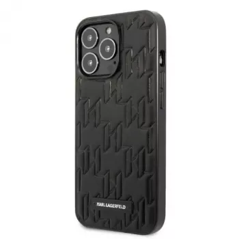 Karl Lagerfeld KLHCP13XMNMP1K tvrda futrola za iPhone 13 Pro Max 6,7 inch crna Monogram Plaque