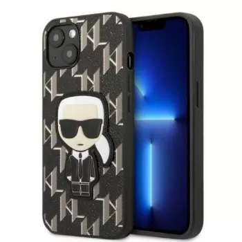 Karl Lagerfeld KLHCP13SPMNIKBK tvrda futrola za iPhone 13 mini 5,4 inch crna Monogram Ikonik Patch