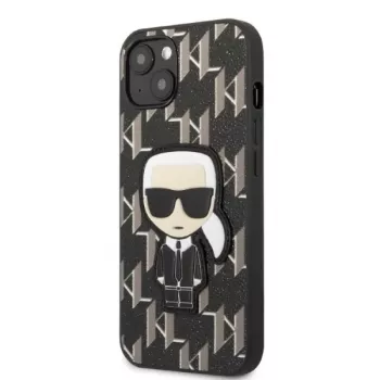 Karl Lagerfeld KLHCP13SPMNIKBK tvrda futrola za iPhone 13 mini 5,4 inch crna Monogram Ikonik Patch
