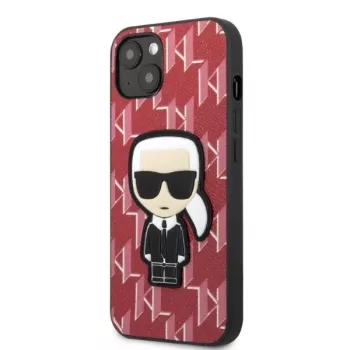 Karl Lagerfeld KLHCP13MPMNIKPI tvrda futrola za iPhone 13 / 14 6,1 inch crvena Monogram Ikonik Patch