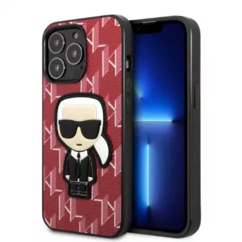 Karl Lagerfeld Ikonik Patch tvrda futrola za iPhone 13 Pro Max 6,7 inch crvena