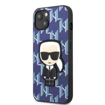 Karl Lagerfeld KLHCP13SPMNIKBL tvrda futrola za iPhone 13 mini plava Monogram Ikonik Patch