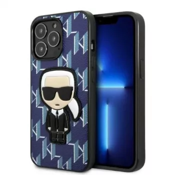 Karl Lagerfeld KLHCP13LPMNIKBL tvrda futrola za iPhone 13 Pro / 13 6,1 inch plava Monogram Ikonik Patch