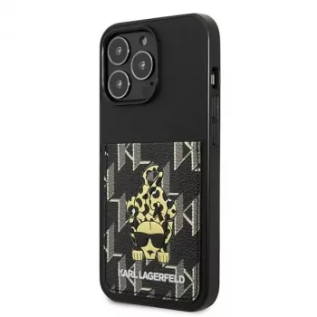 Karl Lagerfeld KLHCP13LCANCNK tvrda futrola za iPhone 13 Pro / 13 6,1 inch crna Karlimals Cardslot