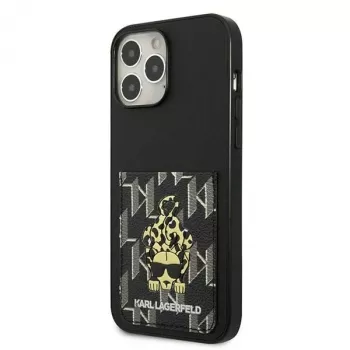 Karl Lagerfeld KLHCP13XCANCNK tvrda futrola za iPhone 13 Pro Max 6,7 inch crna Karlimals Cardslot