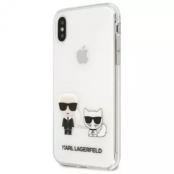 Karl Lagerfeld KLHCI65CKTR tvrda futrola za Apple iPhone Xs Max prozirna Karl & Choupette dizajn