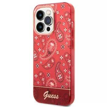 Guess GUHCP14LHGBNHR tvrda futrola Bandana Paisley za Apple iPhone 14 Pro 6,1 inch crvena