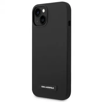 Karl Lagerfeld KLHMP14MSLMP1K silikonska tvrda futrola s pločicom MagSafe za iPhone 14 Plus / 15 Plus 6,7 inch crna