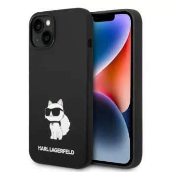 Karl Lagerfeld KLHMP14MSNCHBCK tvrda futrola za iPhone 14 Plus / 15 Plus 6,7 inch crna silikonska Choupette MagSafe