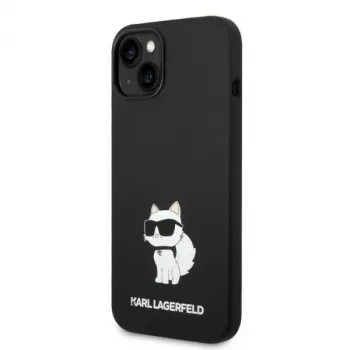 Karl Lagerfeld KLHMP14MSNCHBCK tvrda futrola za iPhone 14 Plus / 15 Plus 6,7 inch crna silikonska Choupette MagSafe