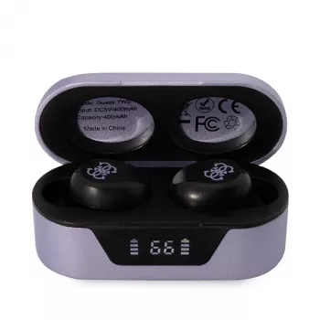 Guess GUTWST31EU True Wireless Stereo Bluetooth 5.3 slušalice s futrolom za punjenje ljubičaste