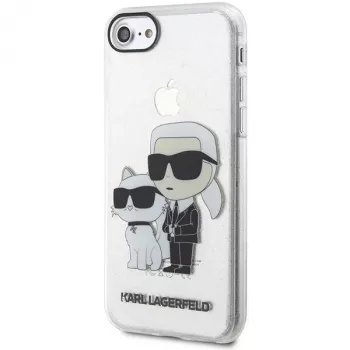 Karl Lagerfeld KLHCI8HNKCTGT iPhone 7/8/SE 2020 / SE 2022 prozirna tvrda futrola Glitter Karl & Choupette