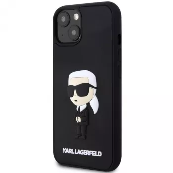 Karl Lagerfeld KLHCP14M3DRKINK tvrda futrola Rubber Ikonik 3D za iPhone 14 Plus / 15 Plus 6,7 inch crna