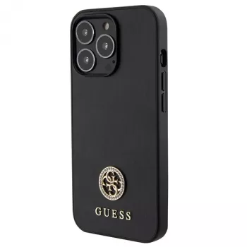 Guess GUHCP13LPS4DGPK tvrda futrola za Apple iPhone 13 Pro 6,1 inch crna strass metalni logo